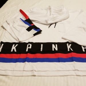 Multi color hooded long sleeve shirt